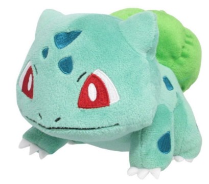 Sanei Pokemon All Star Series PP17 Bulbasaur Stuffed Plush, 4",Green, Blue