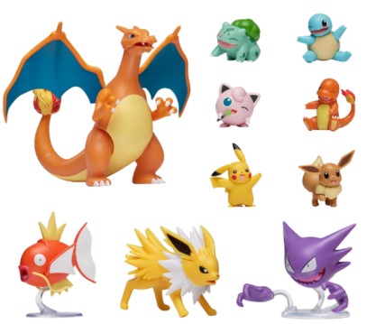 POKEMON BATTLE FIGURE 2 PACK - Features 2-Inch Mew & 4.5-Inch