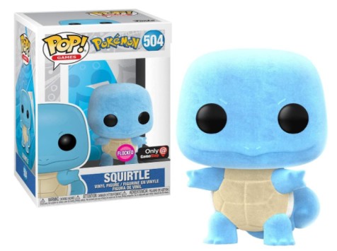  Funko POP! Games: Pokemon - Squirtle [Flocked] #504 Exclusive