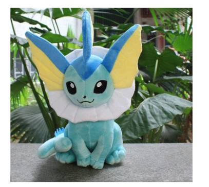 zdffgcgvg 35cm Vaporeon Plush Doll Toy Animated Pokemon Plush Soft Doll Cartoon Doll Pillow Gift