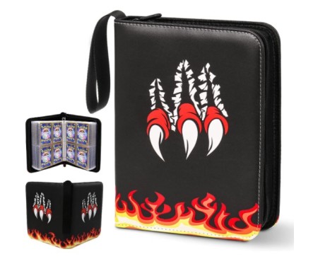 Trading Card Binder Holds Up to 400 Cards with Portable Storage Case-Suit