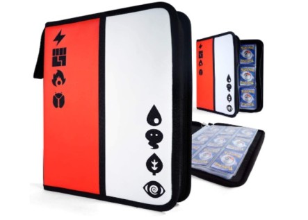  9 Pocket Compatible Pokemon Card Binder with Sleeves