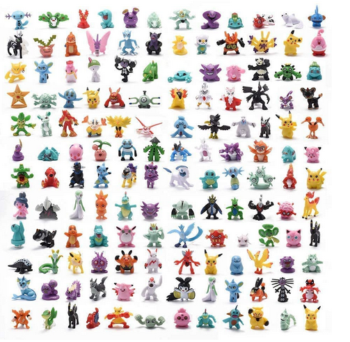 144 Pokemon Heroess Mini Action Figures Poke PET Set - Poke Heroes Action Figure Toy mon 2-3 cm Crazy pet Big Collection（24 Random Pieces in One Box） 